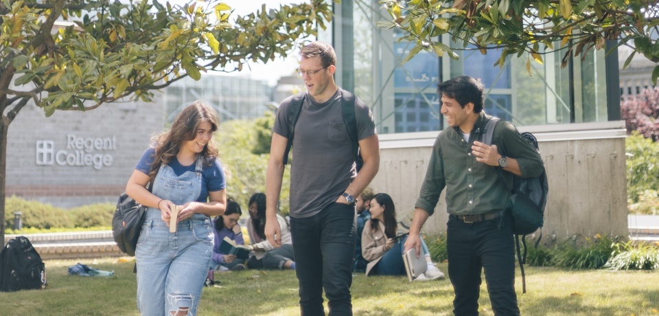 Students walking outside